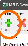 Add button location on M3U8 Downloader main window