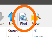 Find button location on M3U8 Downloader main window
