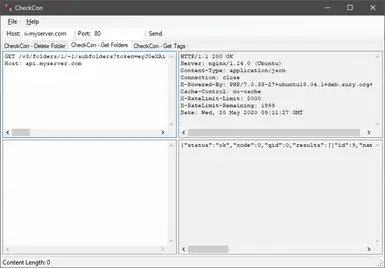 CheckCon Main Window