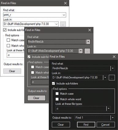 Find Form Comparison